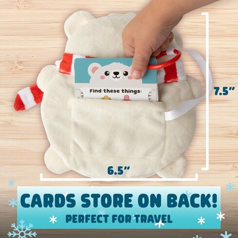 Chuckle & Roar Sensory Seek & Find Scavenger Hunt Plush Polar Bear Game for Ages 3 and Up - Great On The Go Learning Toy for Toddlers in Saudi Arabia