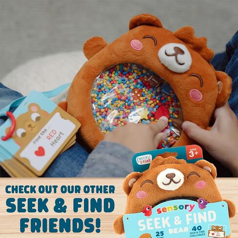 Chuckle & Roar Sensory Seek & Find Scavenger Hunt Plush Polar Bear Game for Ages 3 and Up - Great On The Go Learning Toy for Toddlers in Saudi Arabia