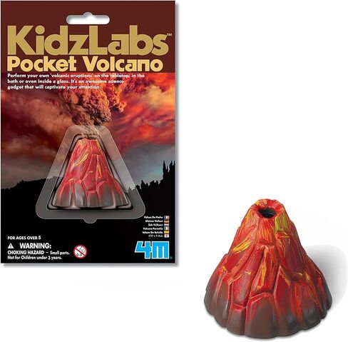 Rhode Island Novelty KidzLabs Realistic Pocket Volcano (1 Pc.) – Fun Educational STEM Toy for Kids Ages 5 and Up - Perfect for Home, School, or Outdoor Learning in Saudi Arabia