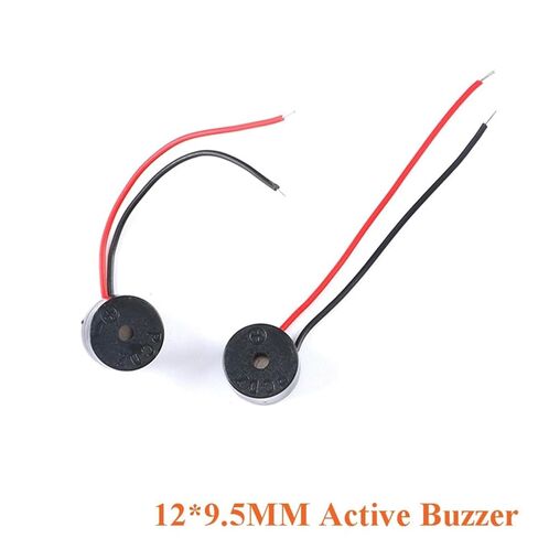 5PCS Electromagnetic Active Buzzer 12V 12 * 9.5MM Speaker Alarm Loudspeaker with Cable in Saudi Arabia