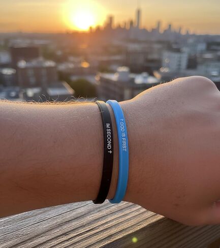 God Is First Bracelet Inspirational Bible Verses Bracelets for Men Women Christian Rubber Silicone Faith Gifts in Saudi Arabia