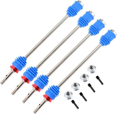 Steel Constant Velocity Driveshafts Upgarde Parts for 1/10 E-Revo E-Maxx T-Maxx Revo,Replace#5451R in Saudi Arabia