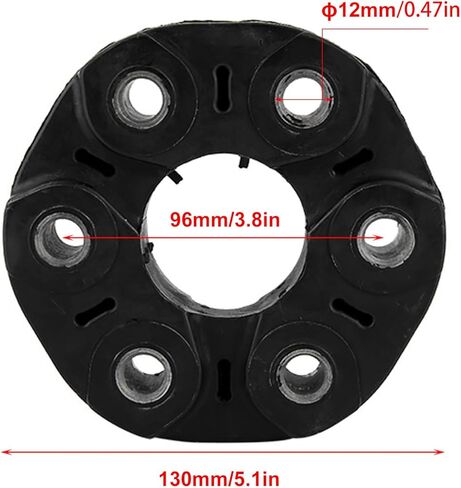 96mm Driveshaft محرك رمح اقتران فليكس القرص المشترك 26117511454 26111209168 سبائك الألومنيوم محرك رمح اقتران القرص المرن صالح لE46 E36 E39 E34 X5 الأسود in Saudi Arabia