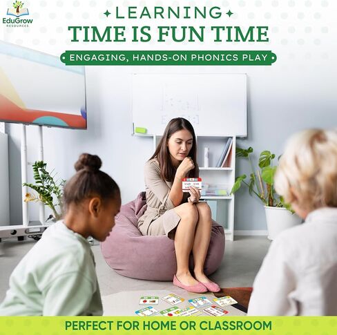 Phonogram Flash Cards - Phonics Flash Cards - Learn to Read - CVC Reading Flashcards for Kids Ages 5-8 - Phonics Games - Homeschool Preschool Kindergarten First Second Grade Learning Activities in Saudi Arabia