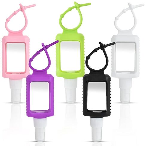 2oz Hand Sanitizer Travel Size Holder, Travel Keychain Bottles Sanitizer Holder Refillable Squeeze Containers for Kids and Adult (2oz, 5 Pack) in Kuwait