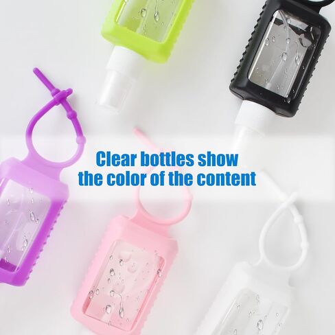 2oz Hand Sanitizer Travel Size Holder, Travel Keychain Bottles Sanitizer Holder Refillable Squeeze Containers for Kids and Adult (2oz, 5 Pack) in Kuwait