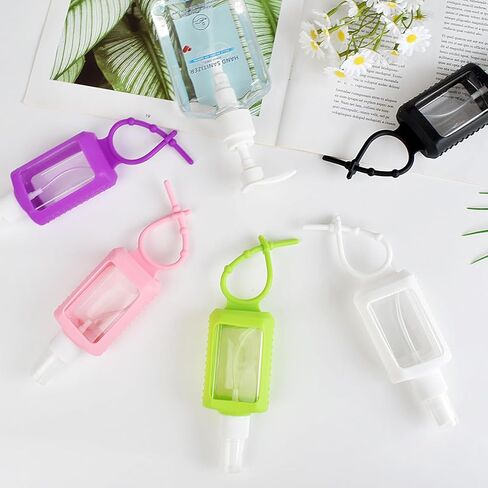 2oz Hand Sanitizer Travel Size Holder, Travel Keychain Bottles Sanitizer Holder Refillable Squeeze Containers for Kids and Adult (2oz, 5 Pack) in Kuwait