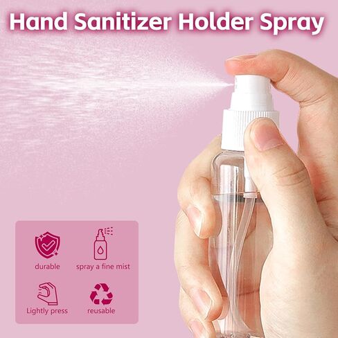 2oz Hand Sanitizer Travel Size Holder, Travel Keychain Bottles Sanitizer Holder Refillable Squeeze Containers for Kids and Adult (2oz, 5 Pack) in Kuwait