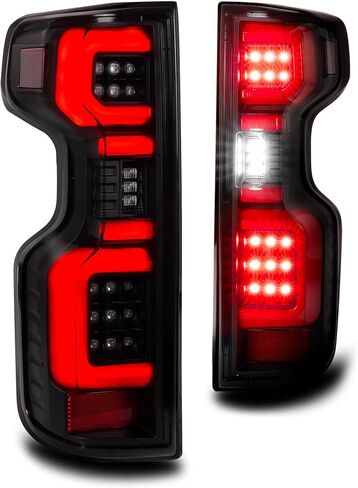 TRUE MODS مدخن كامل LED الذيل استبدال مجموعة الضوء لـ 2019-2025 Chevy Silverado 1500 2500 3500 HD w/Stock LED الضوء الخلفي ما بعد البيع مخصص سائق الركاب الجانب الخلفي الفرامل بدوره مصباح إشارة in Saudi Arabia