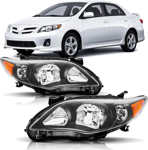 For 2009 2010 Toyota Corolla Tail Lights Assembly Inner+Outer Taillights Driver & Passenger Side, Rear Brake Lamp 4Pcs, Red in Saudi Arabia