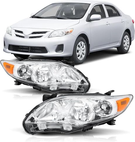 For 2009 2010 Toyota Corolla Tail Lights Assembly Inner+Outer Taillights Driver & Passenger Side, Rear Brake Lamp 4Pcs, Red in Saudi Arabia
