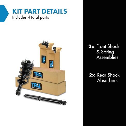 TRQ Shock Strut Spring Assembly Front Rear Kit Set of 4 for Silverado Sierra 1500 in Saudi Arabia