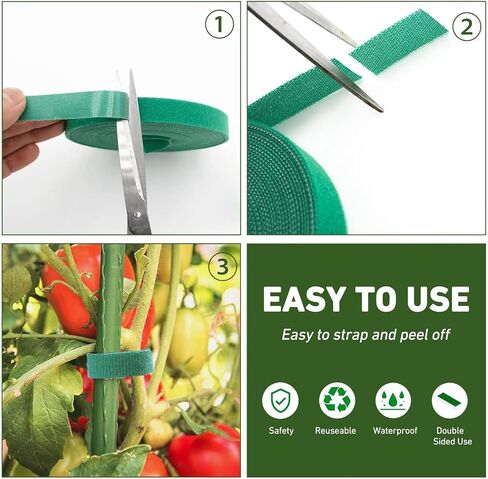 Garden Tie Green Tape,Twist Ties for Plants 1/2" * 33ft Garden Plant Ties Soft and Tomato Plant Ties,Plant Twist Tie for Plant Gardening,Home,Office in Saudi Arabia