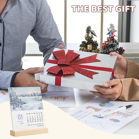 Mini Motivational Desk Calendar 2026-2027 New Year Christmas Gifts for Women Men 18 Month and Year at A Glance Small Inspirational Nature Stand Up Calendar for Home Office Decor January 2026-June 2027 in Saudi Arabia