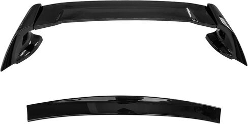 IKON MOTORSPORTS Pre-Painted Trunk Spoiler, Compatible with 2014-2021 Toyota Corolla Sedan, ABS Painted Gloss Black Trunk Boot Lip Spoiler Wing Deck Lid in Saudi Arabia