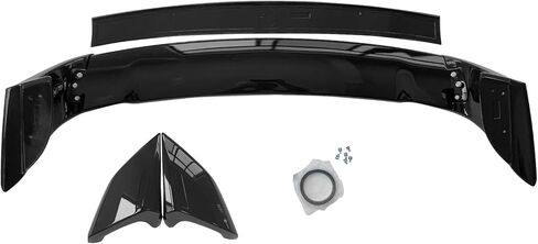 IKON MOTORSPORTS Pre-Painted Trunk Spoiler, Compatible with 2014-2021 Toyota Corolla Sedan, ABS Painted Gloss Black Trunk Boot Lip Spoiler Wing Deck Lid in Saudi Arabia