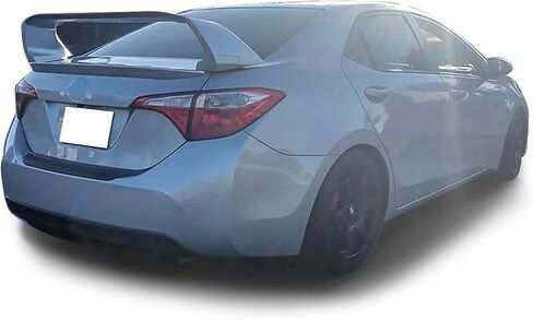 IKON MOTORSPORTS Pre-Painted Trunk Spoiler, Compatible with 2014-2021 Toyota Corolla Sedan, ABS Painted Gloss Black Trunk Boot Lip Spoiler Wing Deck Lid in Saudi Arabia