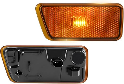 مصابيح جانبية LED للمصد الأمامي لسيارة Ford Bronco Sport 2021 2022 2023 2024، مجموعة مصابيح التحديد الجانبية للحاجز الأمامي عدسة صفراء كهرمانية، مصابيح علامة المصد، عبوتان in Kuwait