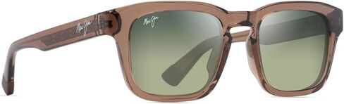 Maui Jim Maluhia Square Sunglasses, Shiny Dark Havana W/Trans Yllw/Hcl Bronze Polarized, Medium in Kuwait