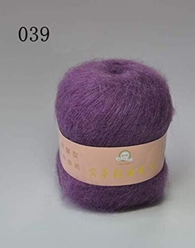 6 Balls Angora Mohair Wool Yarn Soft Fingering Baby Mohair Cashmere Hand Crochet Yarn for Knitting DIY Scarf Sweater Thread 300g (White) in Saudi Arabia