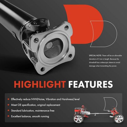 A-Premium Rear Complete Drive Shaft Prop Shaft Driveshaft Assembly Compatible with Dodge Ram 2500 3500 2003 2004 2005 2006 2007, 4WD, Automatic Transmission in Saudi Arabia