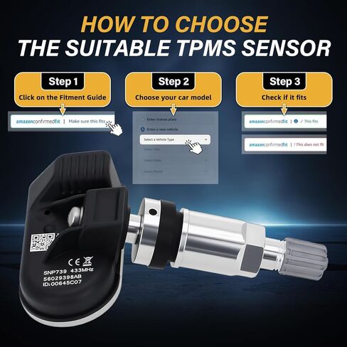 TPMS Sensors Set of 4 - tire pressure sensor Compatible with Ram 1500 2500 3500 4500 5500 2010 2011 2012 2013 Jeep Grand Cherokee Wrangler Dodge Durango Journey Chrysler 300 433MHz Replace# 56029398AB in Saudi Arabia