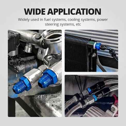 EVIL ENERGY 6AN Male to 1/8 NPT Flare Adapter Straight Fitting for Fuel, Cooling Systems Aluminum Alloy Blue in Saudi Arabia