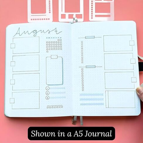 Planner Stencils for Journaling Handmade Flexible Record Template for Checklists,Text Boxes,Lines Daily Planning,DIY Scrapbooking Templates in Saudi Arabia