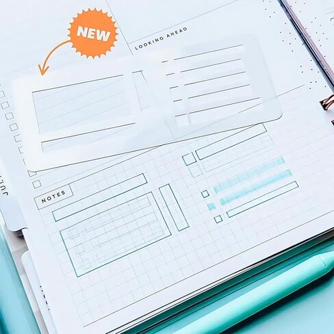 Planner Stencils for Journaling Handmade Flexible Record Template for Checklists,Text Boxes,Lines Daily Planning,DIY Scrapbooking Templates in Saudi Arabia