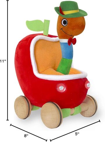 مجموعة YOTTOY ريتشارد سكاري | لعبة الدودة الناعمة مع Busytown Applecar - لعبة 2 في 1 in Saudi Arabia