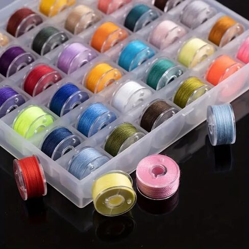 36pcs/Set Bobbin with Sewing Thread, 36 Grids Boxed Color Bobbins, Practical Replacement Simple Installation Household for Sewing Machine in Saudi Arabia