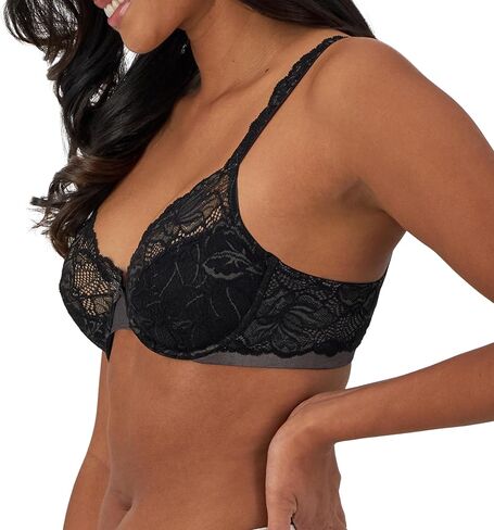 Bali Lace Desire Underwire Bra, Full-Coverage Lace Bra with Underwire Cups, Plunging Underwire Bra for Everyday Comfort in Saudi Arabia