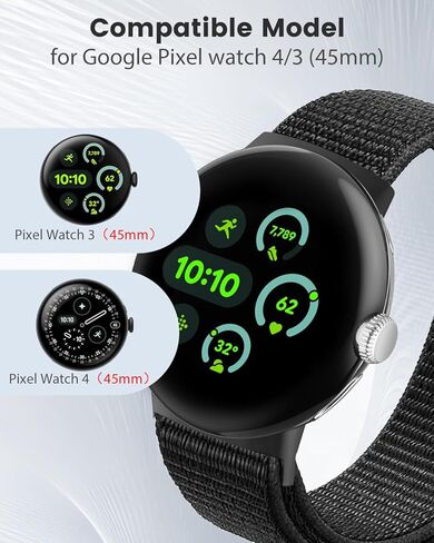 BlackPro متوافق مع ساعة Google Pixel Watch 2/Pixel Watch 1 Band، حزام رياضي قابل للتعديل وقابل للتنفس لساعة Google Pixel الذكية للرجال والنساء in Kuwait