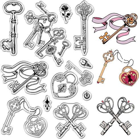 CRASPIRE Mechanical Gears Clear Rubber Stamp Steampunk Vintage Transparent Silicone Seals Stamp for Journaling Card Making DIY Scrapbooking Handmade Photo Album Notebook Decor 6.3 x 4.3inch in Saudi Arabia