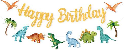Dinosaur Happy Birthday Banner Dinosaur Theme Party Decorations for Kids' Birthday Party Dino Happy Birthday Sign Baby shower Supplies in Saudi Arabia