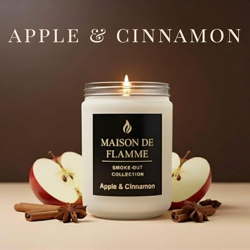 Patchouli Odor-Eliminating Scented Candle, 200g/7oz White Jar – Long-Lasting Soy Wax Blend Candle for Smoke, Kitchen & Home Odors in Saudi Arabia