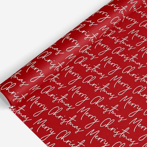 JarThenaAMCS Merry Christmas Wrapping Paper -Mini Roll- 17 Inch x 32.8Ft Red Gift Wrap Paper Xmas Art Paper for Holiday Birthday Baby Shower DIY Crafts in Saudi Arabia