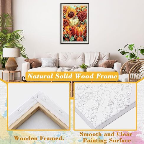 Skyboda Skull Paint by Numbers Kit for Adults Beginners with Frame, Halloween Adult Paint by Number Kits on Canvas, Easy DIY Oil Painting Kits for Home Decor, 8x12in in Saudi Arabia