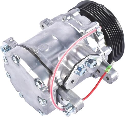 A/C Compressor w/ 6-Groove Pulley Replacement for Sanden SD7 7176 Style Serpentine Belt HC5005BK in Saudi Arabia