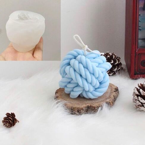 جديد 3D قوالب السيليكون شمعة الصوفية الكرة الصوفية تصميم شموع الصويا اليدوية صنع قوالب الصابون الشمع رائحة in Saudi Arabia