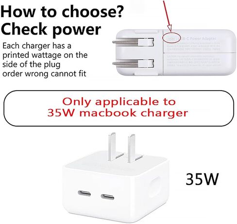 Case for Apple MacBook Charger - Travel Cord Organizer for 35W Dual USB-C Port Compact Power Adapter A2571 Charging Cable Management Cord Winder ﻿ ﻿ in Saudi Arabia