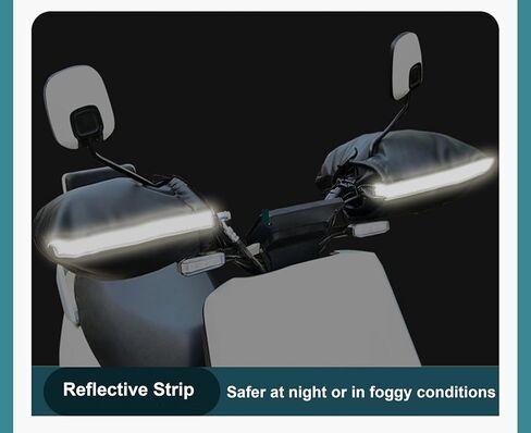 Waterproof Motorcycle Gloves Winter Snowmobile Handlebar Muffs with Reflective Strip Scooter All-Terrain Vehicle Gloves Heated Grips Bike Handlebar Muffs Windproof Cycling Hand Warmer Covers Mittens in Saudi Arabia