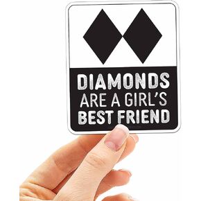 ملصق Black Diamonds are a Best Friend للتزلج على الجليد للكمبيوتر المحمول - ملصق مضحك للسيدات للتزلج على الجليد لزجاجة مياه Hydroflask in Kuwait