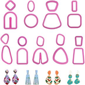 18 pcs Polymer Clay Cutters Earing Molds Basic Shapes for Clay Earing Making Boho Shape Earrings Cutter Shapes for Jewelry Making in Kuwait