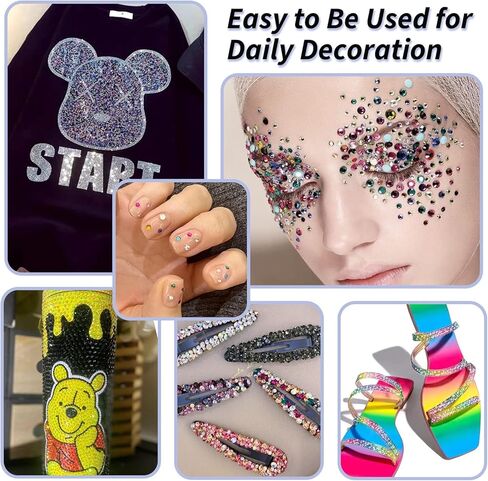 Blinginbox 1500 قطعة 5 مم من حجر الراين المسطح من الراتنج، أحجار الراين غير الإصلاحية للأكواب والملابس والمكياج وفن الأظافر والحرف اليدوية لتزيين المنزل (الشمبانيا) in Kuwait