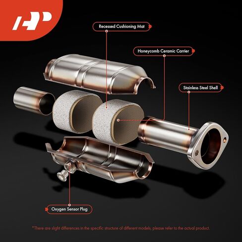 A-Premium Rear Catalytic Converter Kit Direct-Fit Compatible with Ford E-450 Econoline Super Duty 2000-2002, E-450 Super Duty 2003-2006, E-550 Super Duty 2003, 5.4L 6.8L, E.P.A. Compliant in Saudi Arabia
