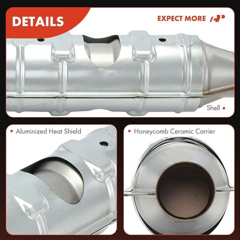 A-Premium Rear Catalytic Converter Kit Direct-Fit Compatible with Ford E-450 Econoline Super Duty 2000-2002, E-450 Super Duty 2003-2006, E-550 Super Duty 2003, 5.4L 6.8L, E.P.A. Compliant in Saudi Arabia