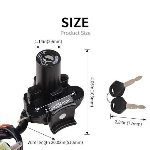 دراجة نارية lgnition التبديل مفتاح القفل مجموعة ZX6R ZX7R ZX9R ZZR 600 400 ZXR750 متوافق مع كاواساكي ZXR400 91-99 ZZR400 ZZR600 93-06 in Kuwait