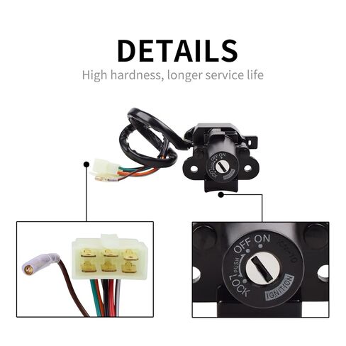 دراجة نارية lgnition التبديل مفتاح القفل مجموعة ZX6R ZX7R ZX9R ZZR 600 400 ZXR750 متوافق مع كاواساكي ZXR400 91-99 ZZR400 ZZR600 93-06 in Kuwait