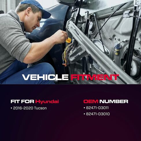 Rear Driver Side Window Regulator Without Motor Fit for 2016-2020 Hyundai Tucson, 83471D3001, 83471-D3001 in Kuwait